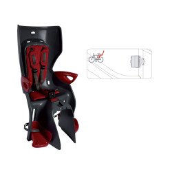 Кресло детское на подседельный штырь Bellelli Summer B-Fix, темно-серый с красной вставкой 0-280102