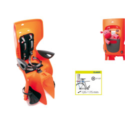 Кресло детское на багажник Bellelli Summer, оранжевый с черной вставкой 0-280106