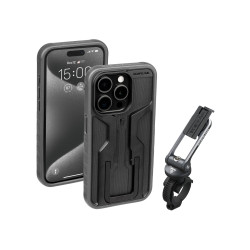 Чехол для смартфона Topeak RideCase, для iPhone 15 Pro, с креплением RideCase Mount, черный/серый TT9887BG
