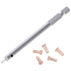 Ключ для фиксации спицевого ниппеля IceToolz 12S4 Nipple Tool for Deep Rims, для глубоких ободов 6-800042