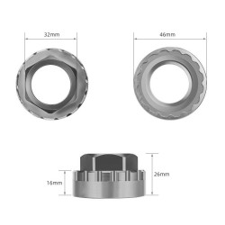 Съемник передних звезд IceToolz 2741, для SHIMANO XTR/XT/SLX/DEORE FC-M6100, под ключ 32мм 6-800388