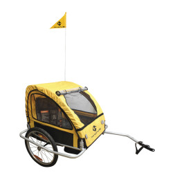 Велосипедный прицеп M-WAVE Stalwart Kid Easy Light, для перевозки детей, 20", черный 5-640091