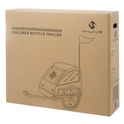 Велосипедный прицеп M-WAVE Stalwart Kid Easy Light, для перевозки детей, 20", черный 5-640091
