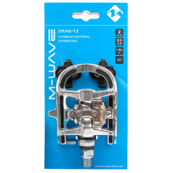 Комбинированные педали M-Wave Drag-T2 это, серебристый 5-312061