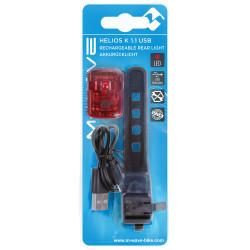 Задний фонарь M-WAVE Helios K 1.1, USB, черный 5-220559