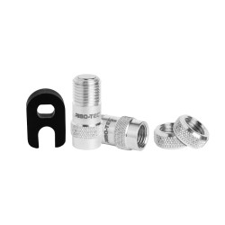 Бесколпачковый переходник Presta–Schrader AIGO-TEC CSV, 2шт, черный
