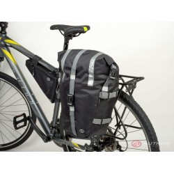 Велосумка Author A-N495, боковая на багажник, черная, 13 л, чехол 8-15000079